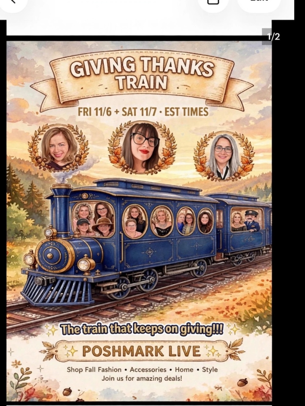 Join us on the giving train 11/6 Fri kickoff and 11/7 9 am- 6 pm est